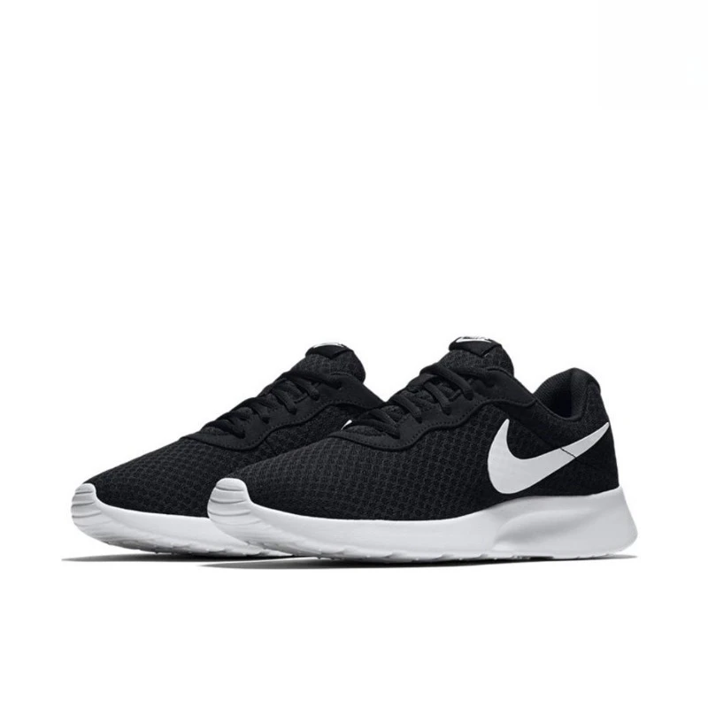 Nike Tanjun Black White Unisex Summer Mesh Breathable Non-slip Cushioning Men Women Running Shoes Casual Sneakers