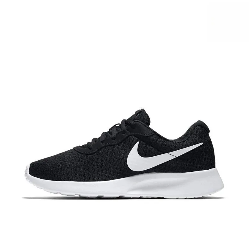 Nike Tanjun Black White Unisex Summer Mesh Breathable Non-slip Cushioning Men Women Running Shoes Casual Sneakers