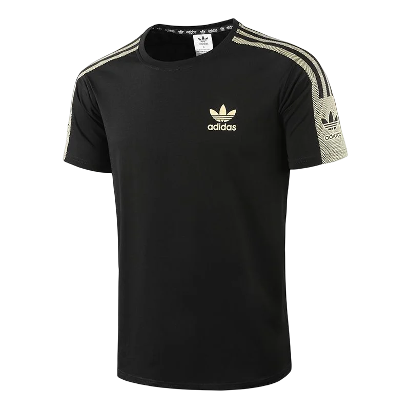 Adidas Originals Three Leaf Summer Splash Stripes Three Stripe Color Blocked Logo Logo Logo Round Neck Short Sleeve T-shirt Adidas Originals Three Leaf Summer Splash Stripes Three Stripe Color Blocked Logo Logo Logo Round Neck Short Sleeve T-shirt