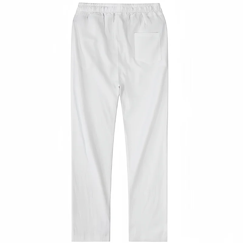 Men's Cotton Linen Pants Joggers Sweatpants Streetwear Breathable Solid Color Linen Trousers Vacation Summer Loose Pants S-5XL