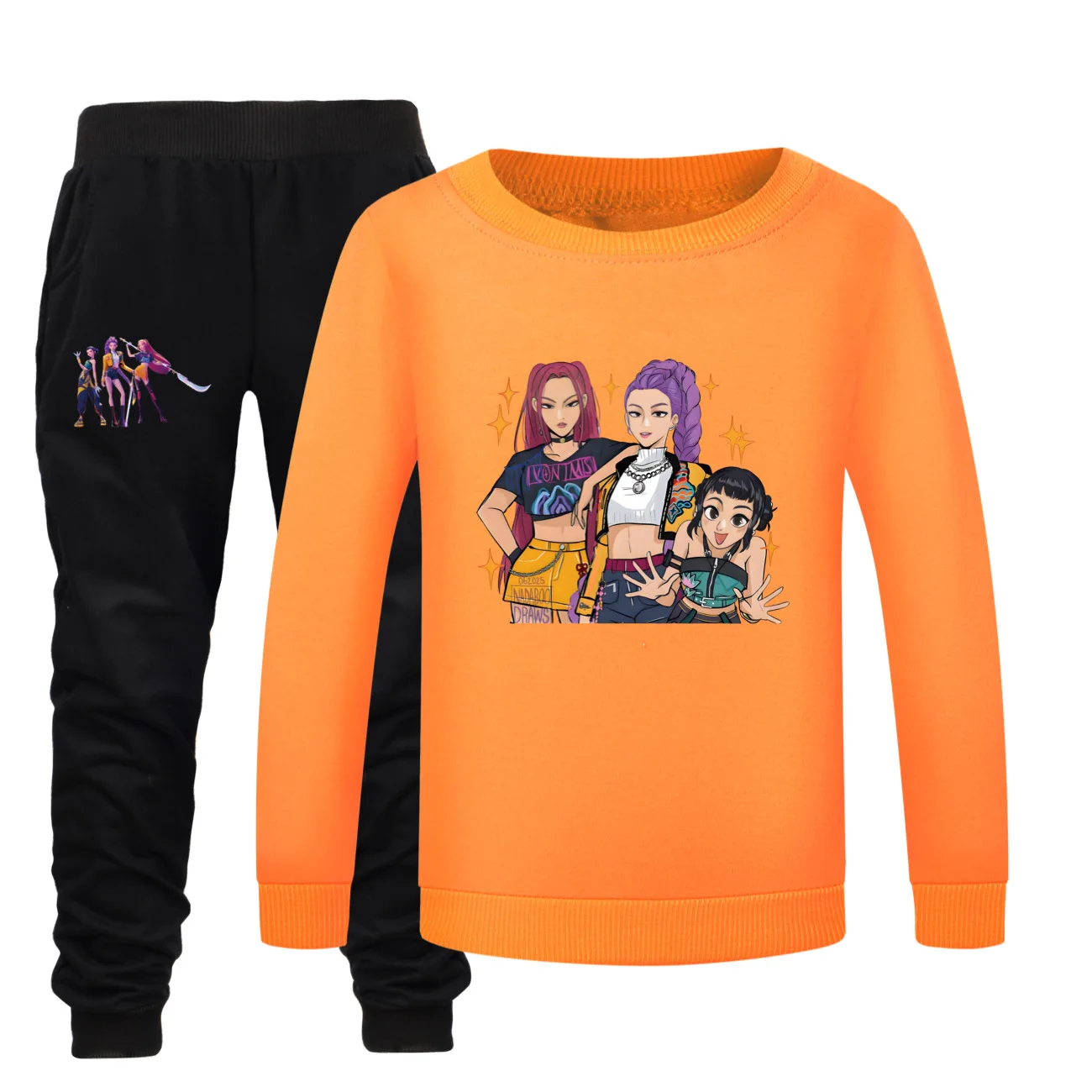 Kids KPOP Long Sleeve Shirt + Pants Set   Print Boys Girls Fashion Clothes Casaul Sleepwea Children's  Sweatshirt Sports Outfit