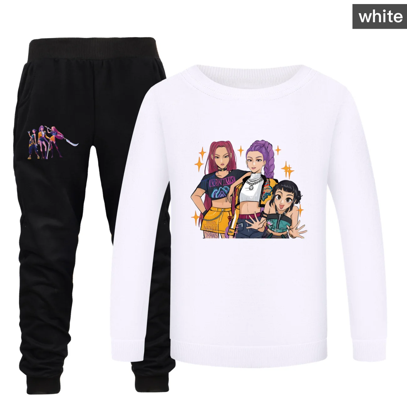 Kids KPOP Long Sleeve Shirt + Pants Set   Print Boys Girls Fashion Clothes Casaul Sleepwea Children's  Sweatshirt Sports Outfit