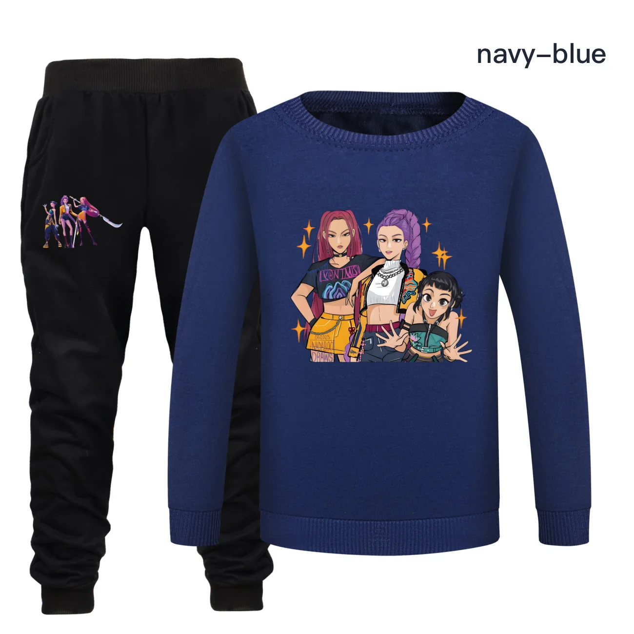 Kids KPOP Long Sleeve Shirt + Pants Set   Print Boys Girls Fashion Clothes Casaul Sleepwea Children's  Sweatshirt Sports Outfit