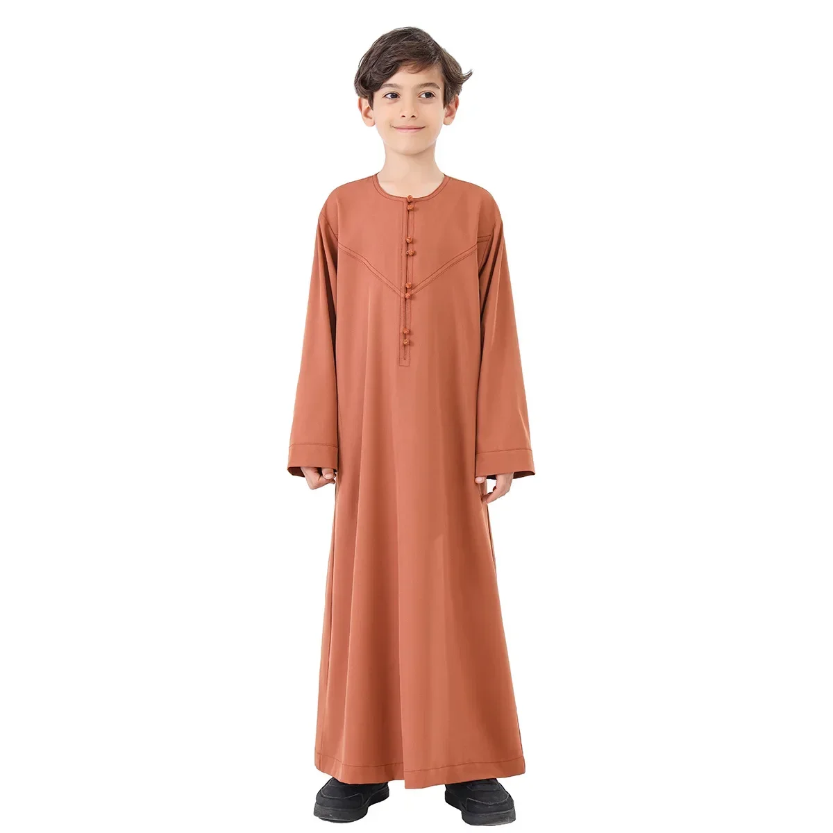 Eid Muslim Boy Jubba Thobe Kids Long Shirt Dress 2025 Ramadan Child Robe Saudi Musulman Wear Abaya Caftan Dubai Arab Dresses