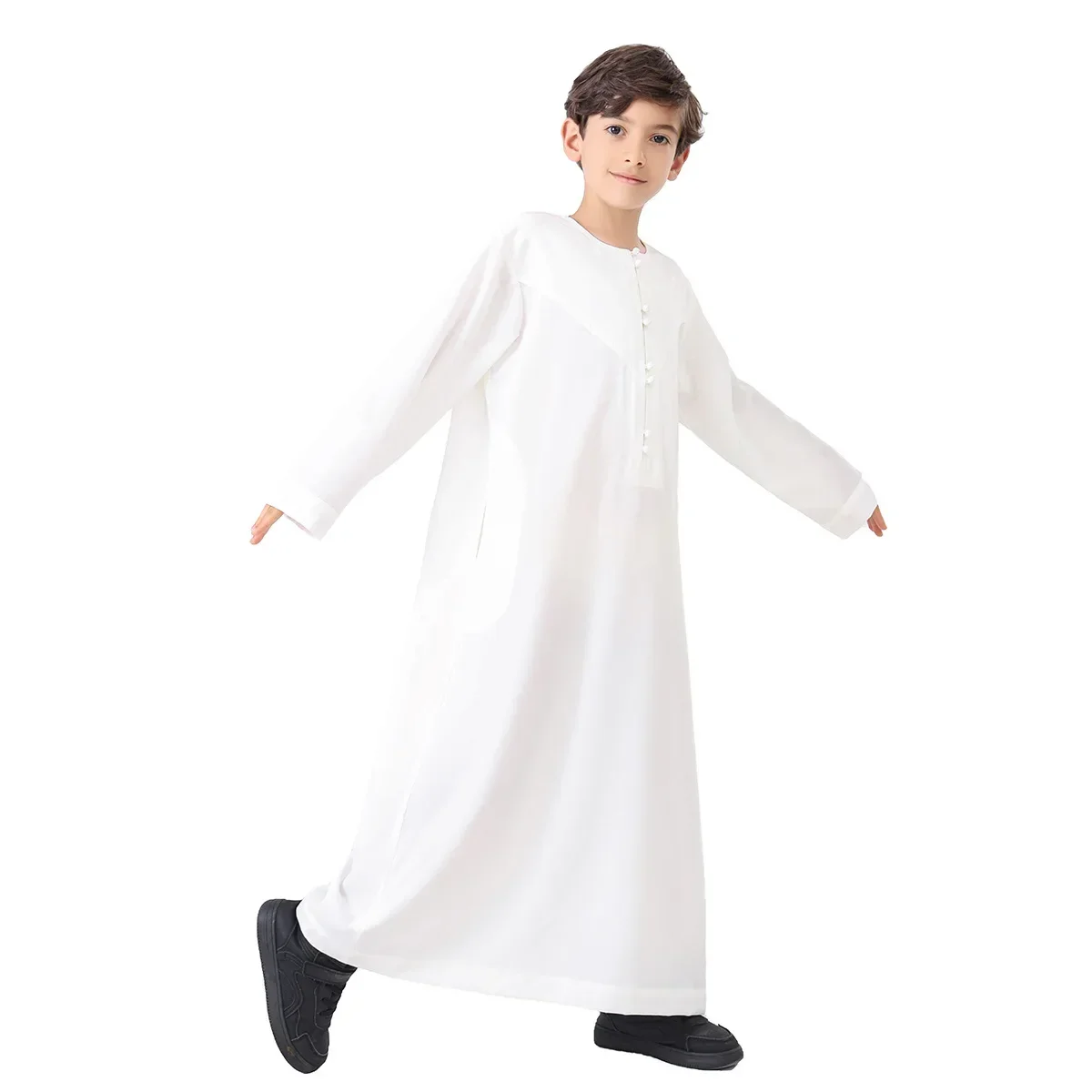 Eid Muslim Boy Jubba Thobe Kids Long Shirt Dress 2025 Ramadan Child Robe Saudi Musulman Wear Abaya Caftan Dubai Arab Dresses
