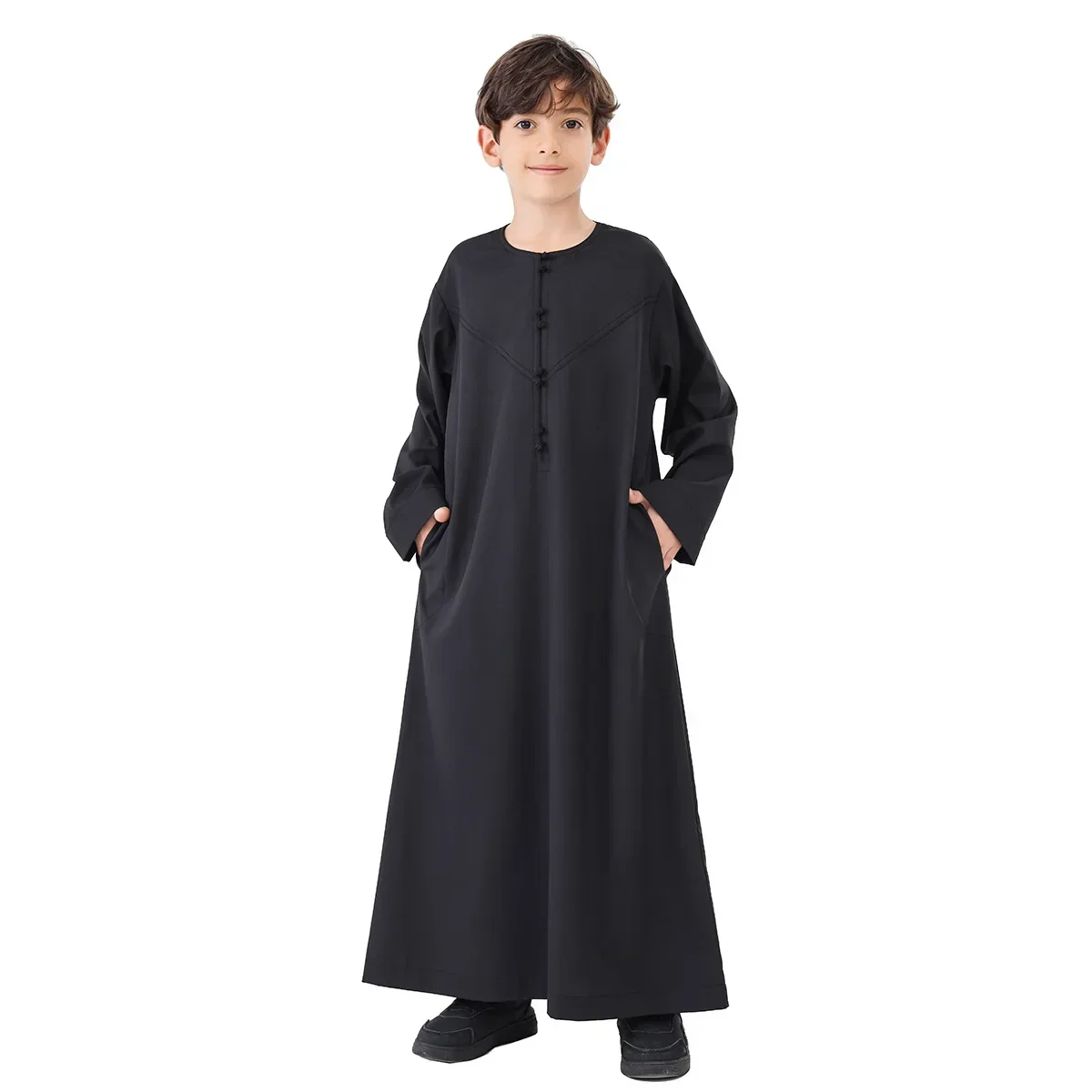 Eid Muslim Boy Jubba Thobe Kids Long Shirt Dress 2025 Ramadan Child Robe Saudi Musulman Wear Abaya Caftan Dubai Arab Dresses