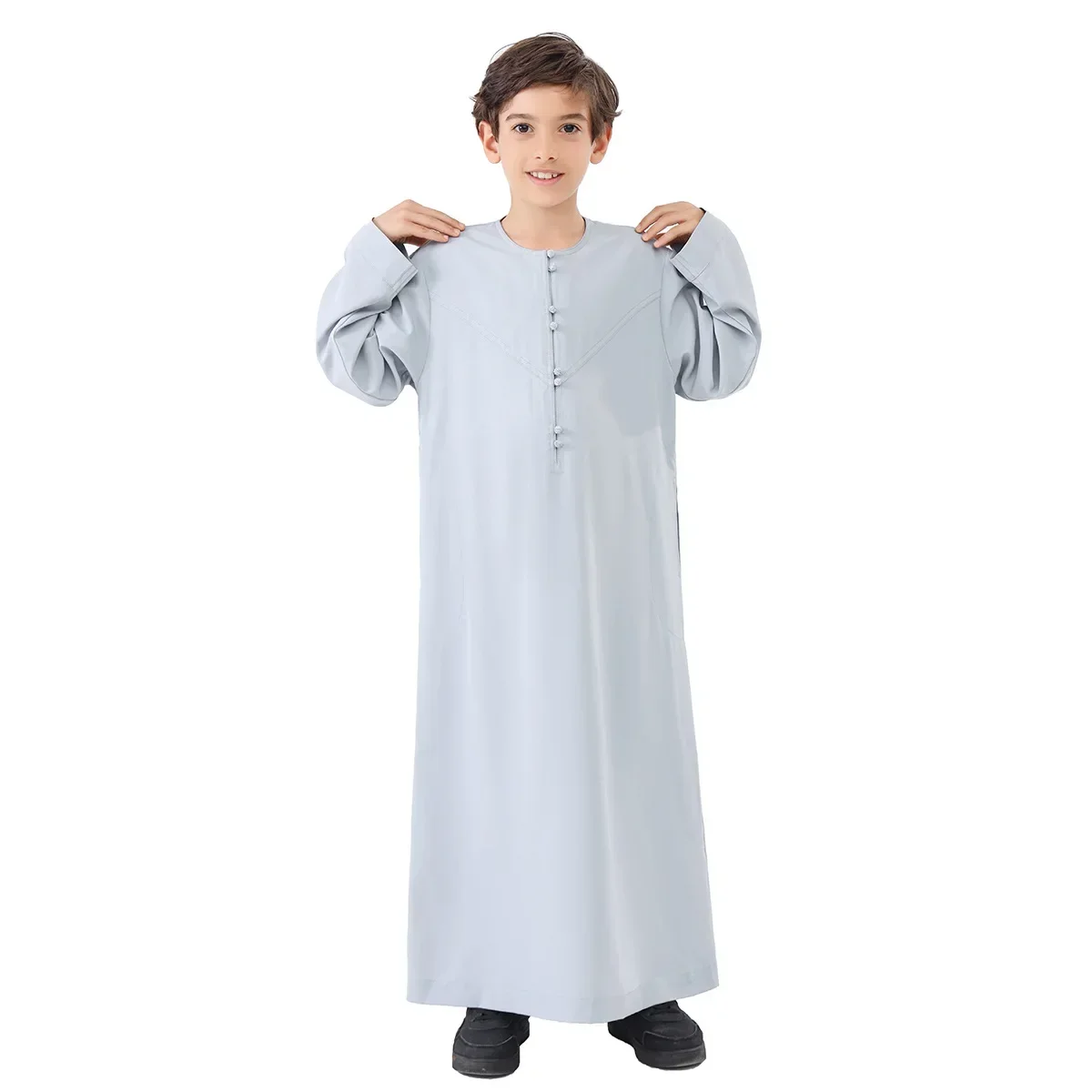 Eid Muslim Boy Jubba Thobe Kids Long Shirt Dress 2025 Ramadan Child Robe Saudi Musulman Wear Abaya Caftan Dubai Arab Dresses