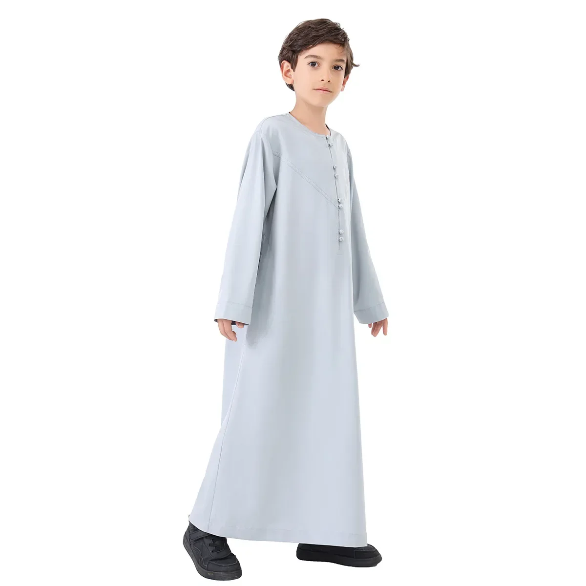 Eid Muslim Boy Jubba Thobe Kids Long Shirt Dress 2025 Ramadan Child Robe Saudi Musulman Wear Abaya Caftan Dubai Arab Dresses