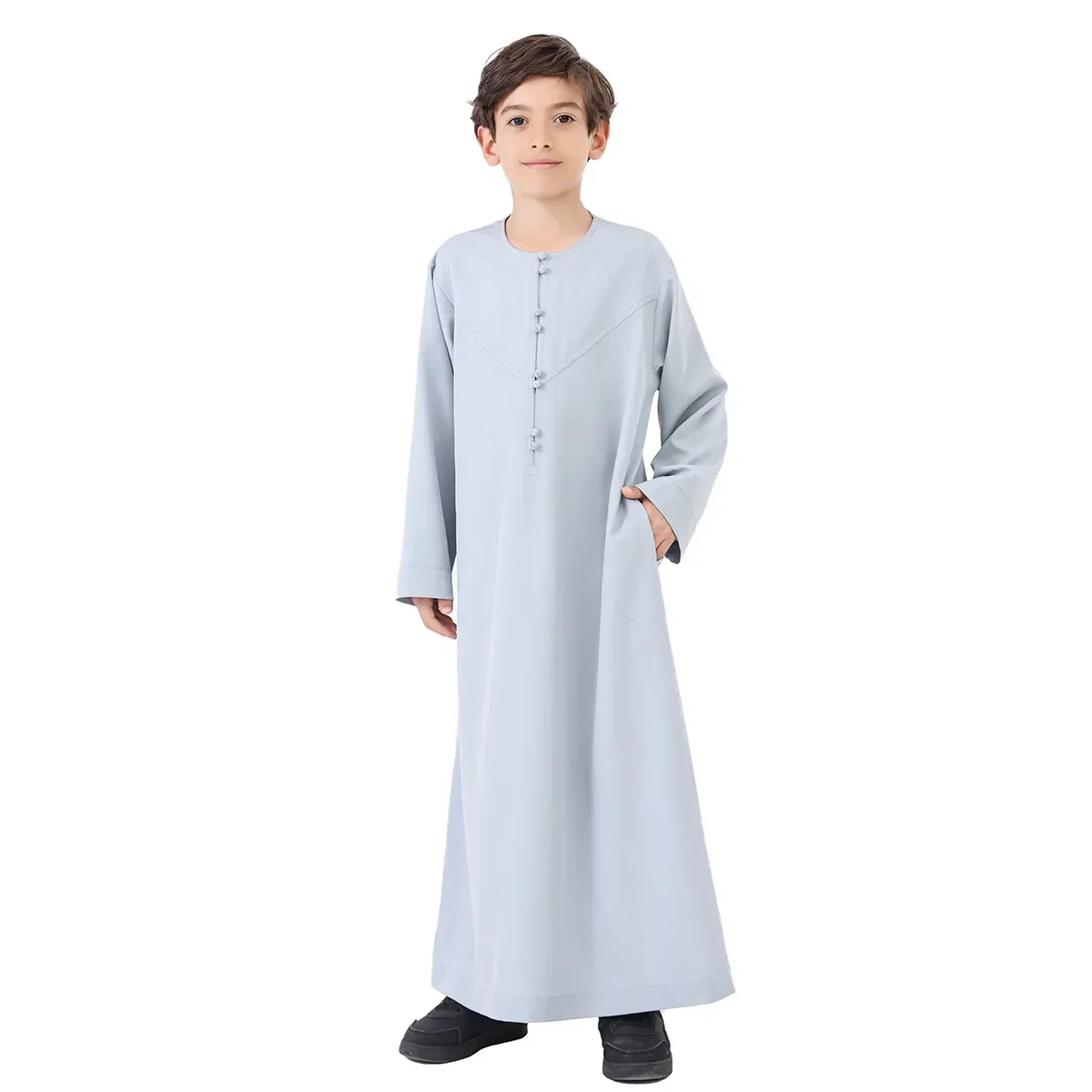 Eid Muslim Boy Jubba Thobe Kids Long Shirt Dress 2025 Ramadan Child Robe Saudi Musulman Wear Abaya Caftan Dubai Arab Dresses