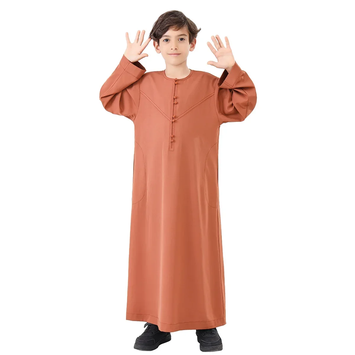 Eid Muslim Boy Jubba Thobe Kids Long Shirt Dress 2025 Ramadan Child Robe Saudi Musulman Wear Abaya Caftan Dubai Arab Dresses