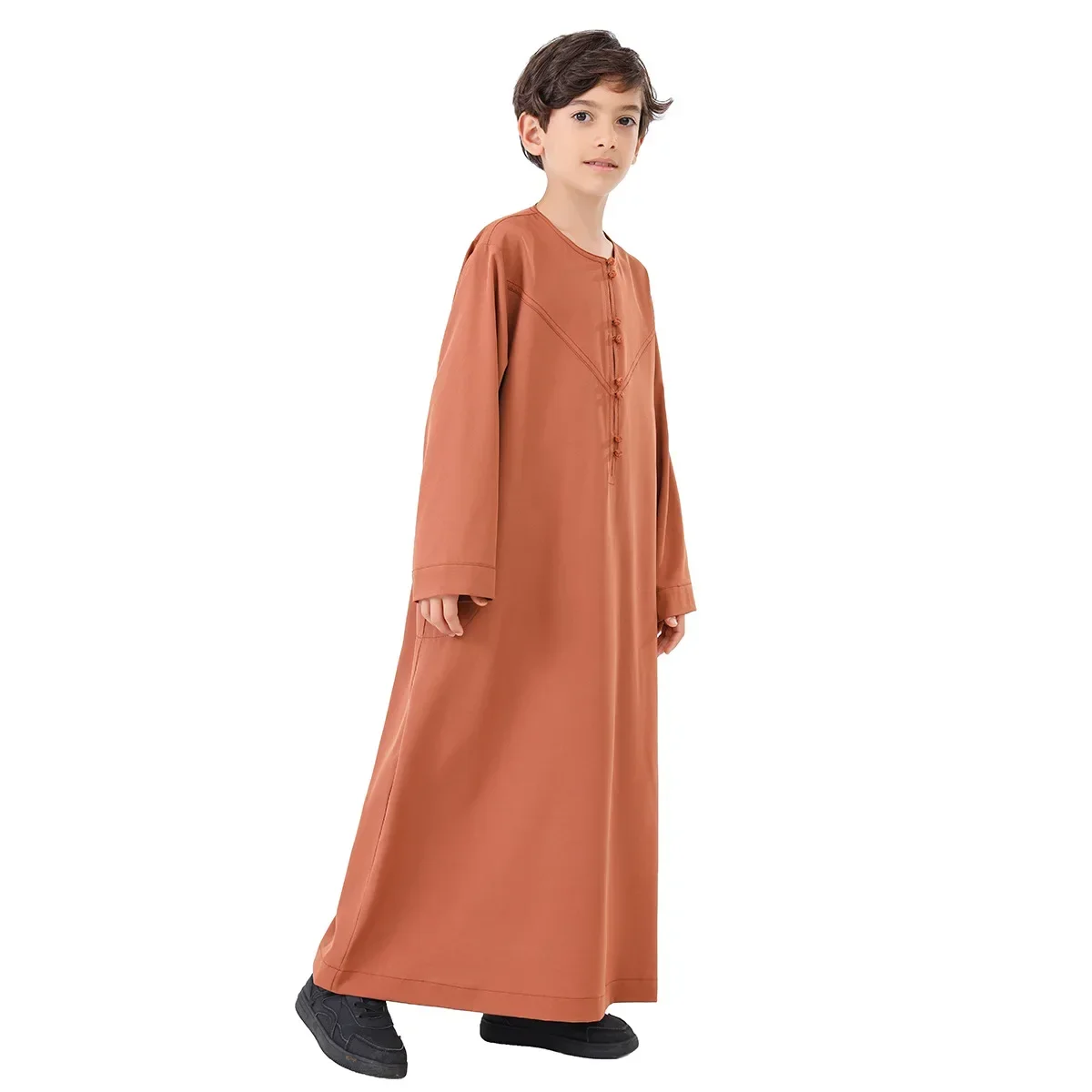 Eid Muslim Boy Jubba Thobe Kids Long Shirt Dress 2025 Ramadan Child Robe Saudi Musulman Wear Abaya Caftan Dubai Arab Dresses