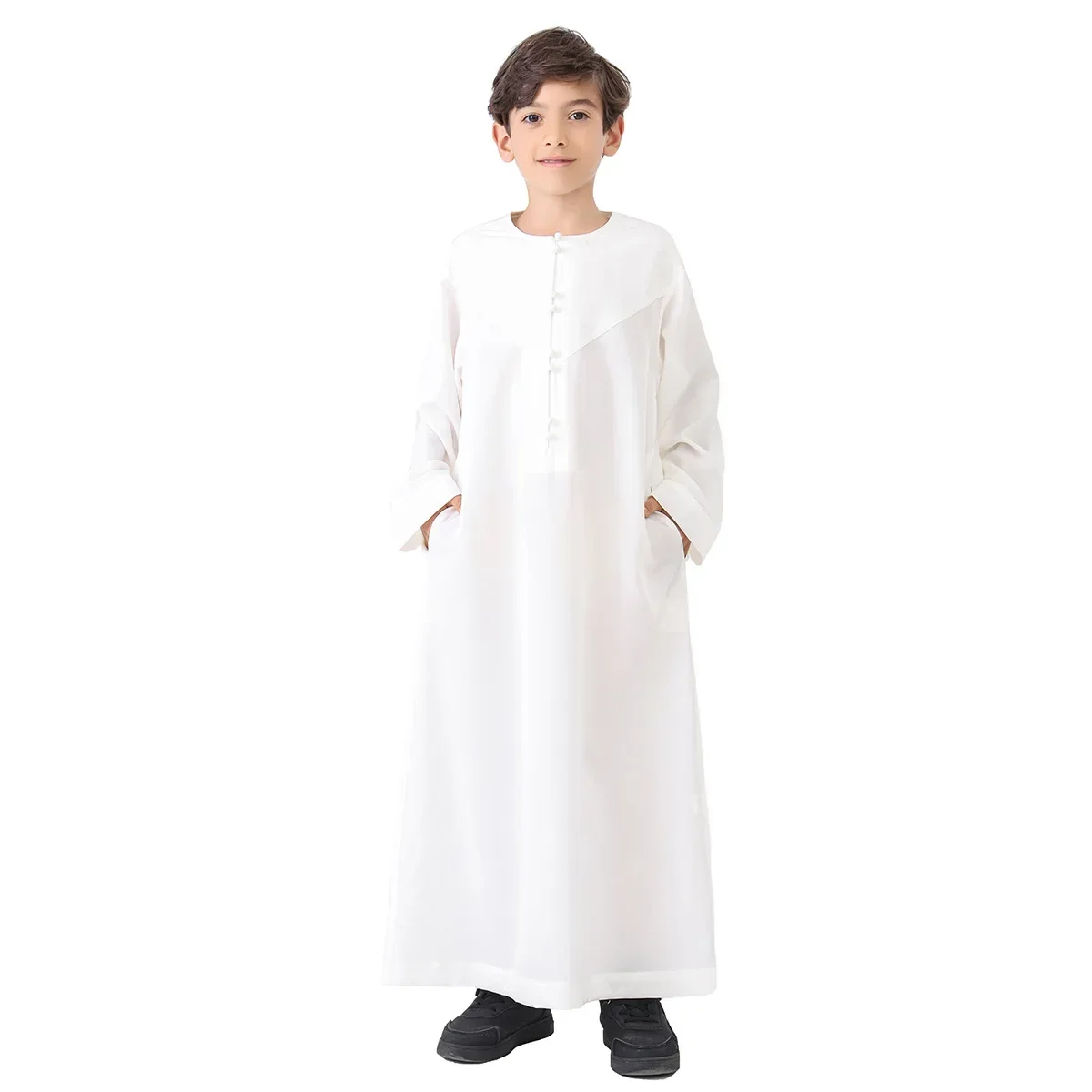 Eid Muslim Boy Jubba Thobe Kids Long Shirt Dress 2025 Ramadan Child Robe Saudi Musulman Wear Abaya Caftan Dubai Arab Dresses