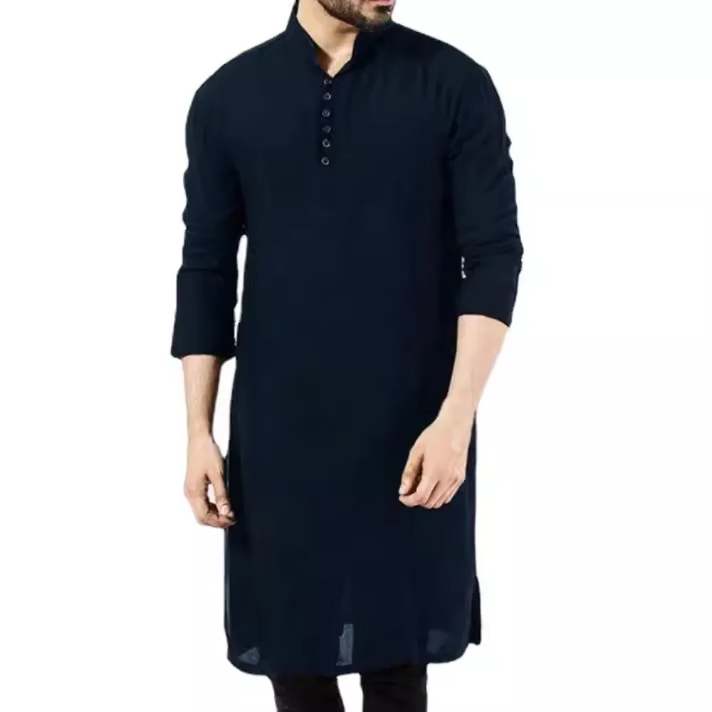 2025 Arabic Style Men's Robe! Stylish Long Shirt Design, Essential Muslim Ethnic Wear Muslim Sets