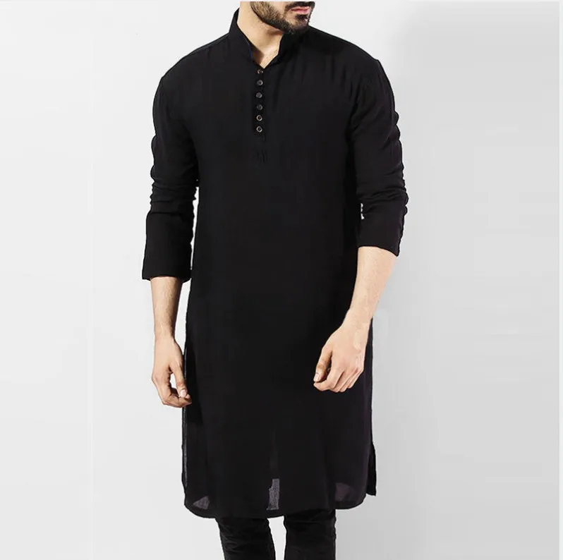 2025 Arabic Style Men's Robe! Stylish Long Shirt Design, Essential Muslim Ethnic Wear Muslim Sets