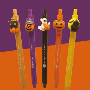 12 Pcs Halloween Series Writing Signature Ball Pens Set Cute Cartoon 0.5mm Black Ink Funny Pumpkin Pen Back To School