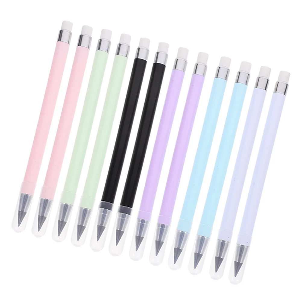 12 PCS Pencil Everlasting with Eraser Forever Drawing Supplies Pencils Sketching Fun Erasable