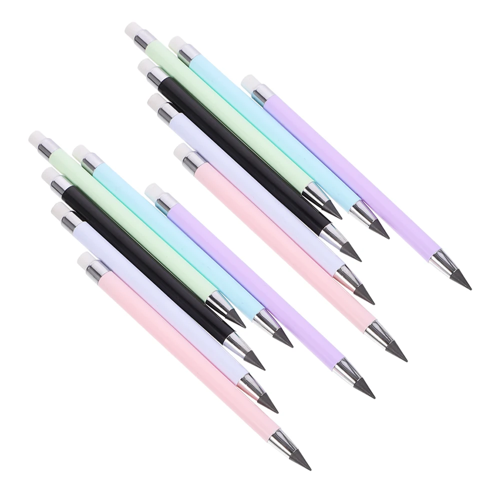 12 PCS Pencil Everlasting with Eraser Forever Drawing Supplies Pencils Sketching Fun Erasable