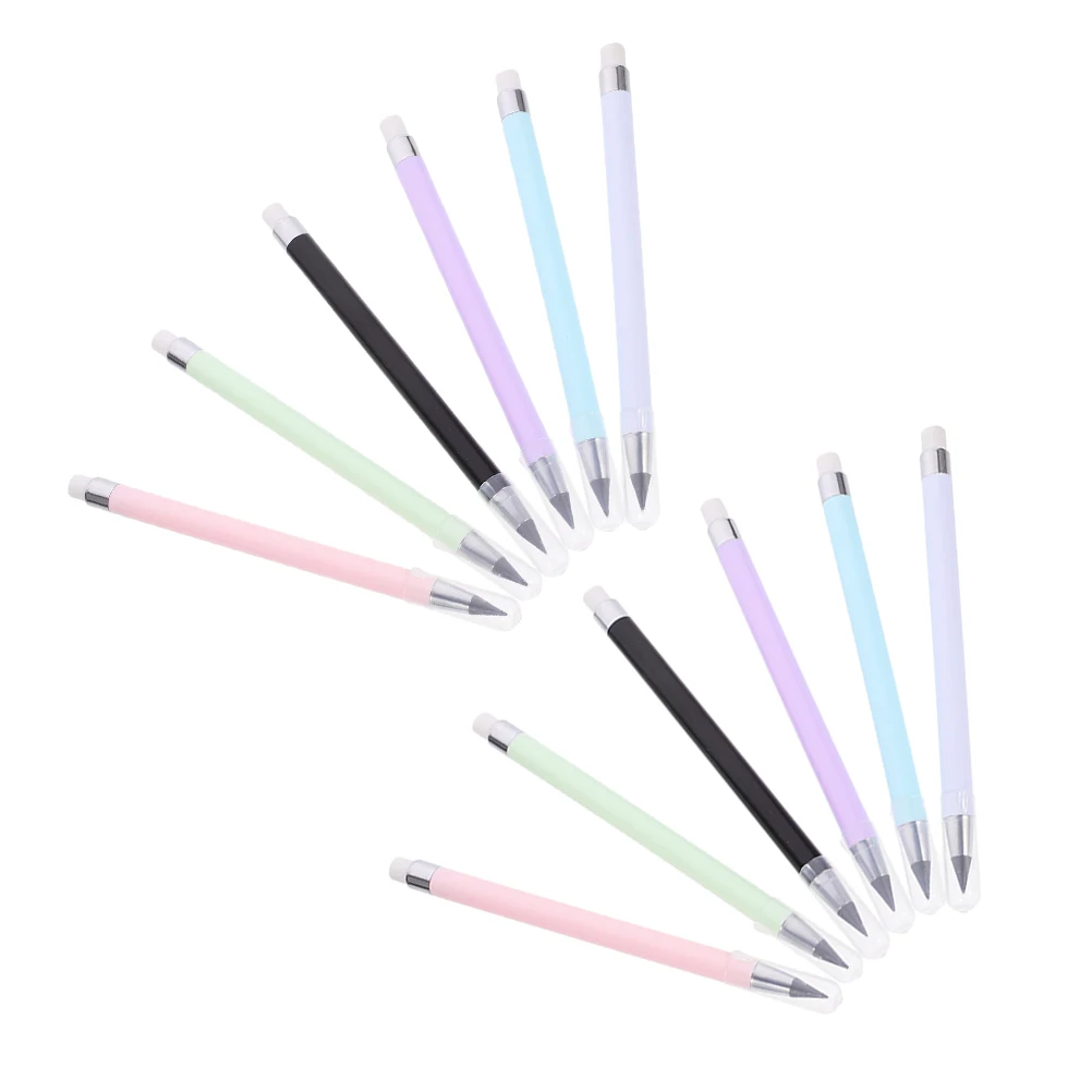 12 PCS Pencil Everlasting with Eraser Forever Drawing Supplies Pencils Sketching Fun Erasable