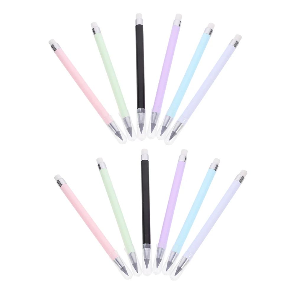 12 PCS Pencil Everlasting with Eraser Forever Drawing Supplies Pencils Sketching Fun Erasable