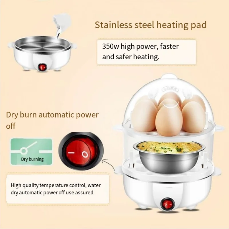 Electric Eggs Cooker, Rapid Multifunctional Mini Eggs Cooker Boiler For Poached Eggs, Scrambled Eggs, Omelets, Auto Shut Electric Eggs Cooker, Rapid Multifunctional Mini Eggs Cooker Boiler For Poached Eggs, Scrambled Eggs, Omelets, Auto Shut