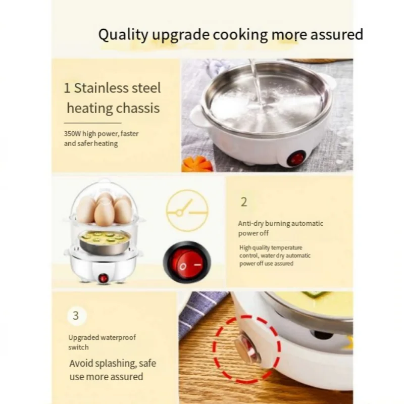Electric Eggs Cooker, Rapid Multifunctional Mini Eggs Cooker Boiler For Poached Eggs, Scrambled Eggs, Omelets, Auto Shut Electric Eggs Cooker, Rapid Multifunctional Mini Eggs Cooker Boiler For Poached Eggs, Scrambled Eggs, Omelets, Auto Shut