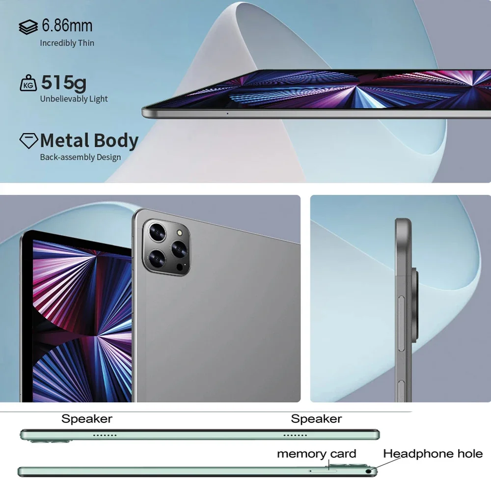 New 10.1 Inch Tablets Octa Core 3G Phone Call Dual SIM Dual Cameras 4+64GB Android 11 Google Play WiFi Bluetooth Global Version