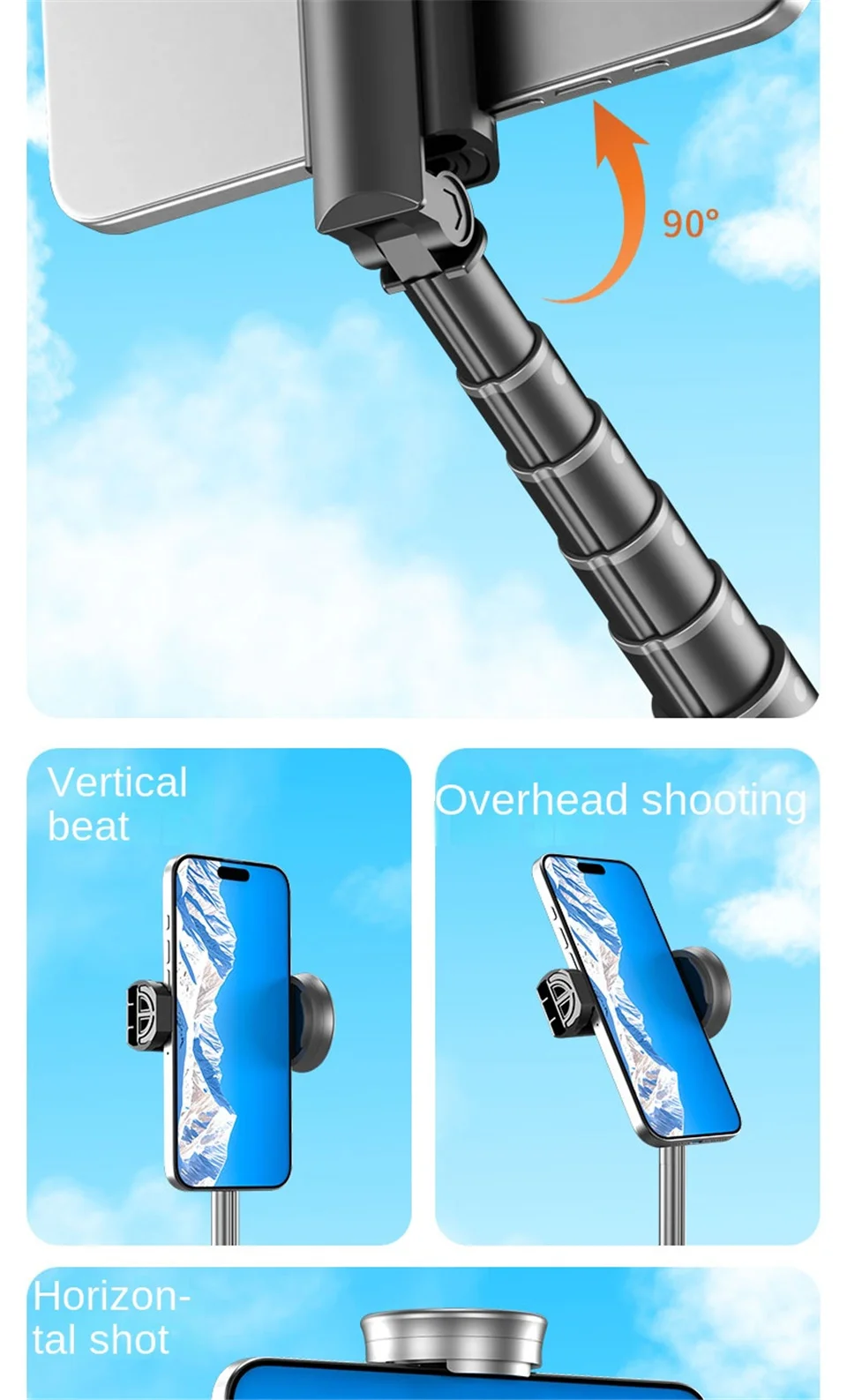 FANGTUOSI 2025 NEW 1.7M All In One Expandable Portable Phone Tripod Selfie Stick With Detachable BT Wireless Remote Compatible FANGTUOSI 2025 NEW 1.7M All In One Expandable Portable Phone Tripod Selfie Stick With Detachable BT Wireless Remote Compatible