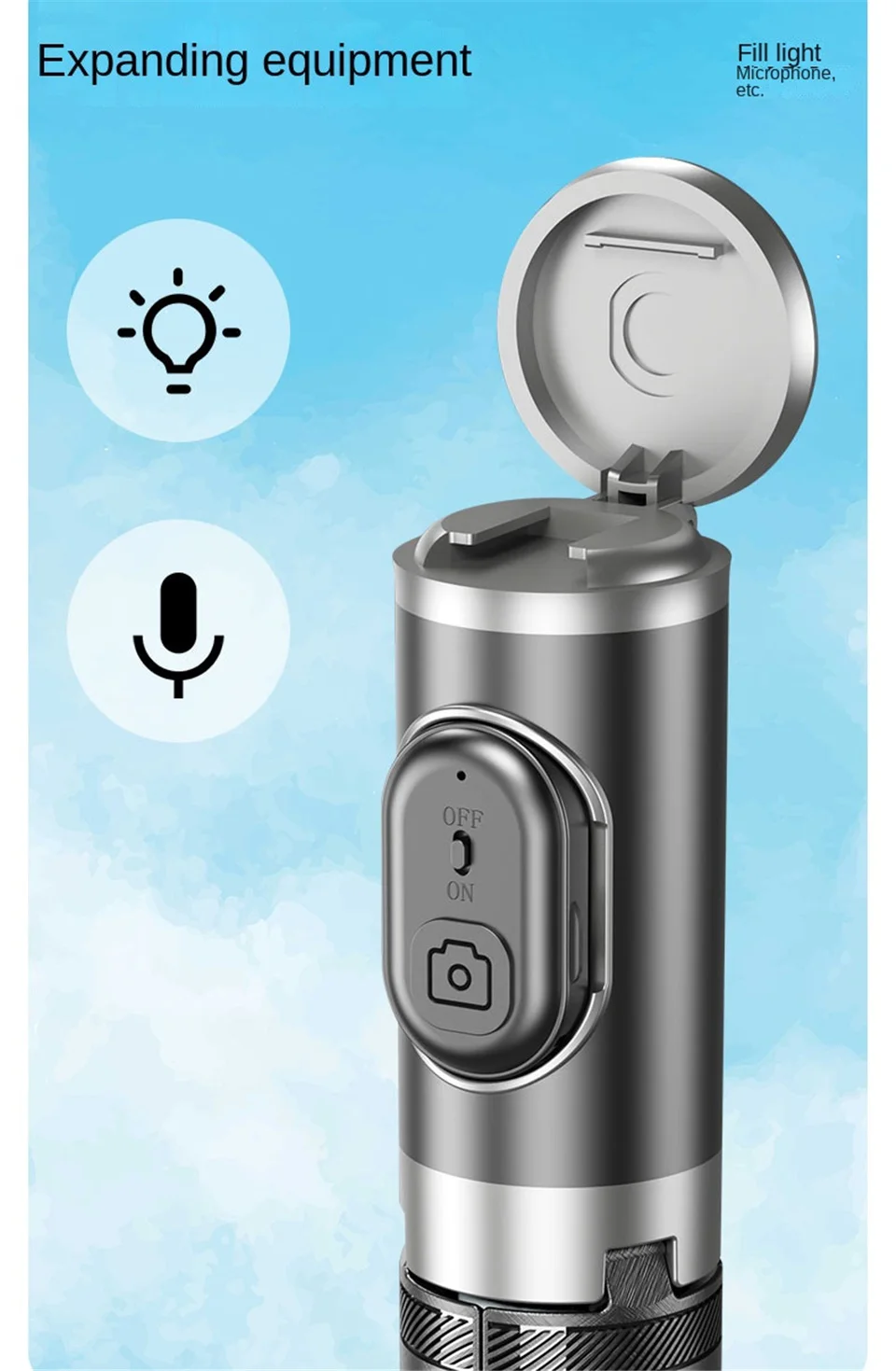 FANGTUOSI 2025 NEW 1.7M All In One Expandable Portable Phone Tripod Selfie Stick With Detachable BT Wireless Remote Compatible FANGTUOSI 2025 NEW 1.7M All In One Expandable Portable Phone Tripod Selfie Stick With Detachable BT Wireless Remote Compatible