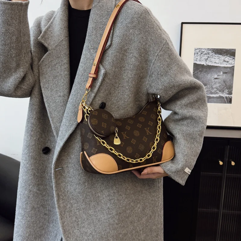 Custom 1:1 Luxury Brand 2025 Fashion Women's Handbag Texture Women's Shoulder Lattice chain Bag Commuter Travel Crossbody Bag Custom 1:1 Luxury Brand 2025 Fashion Women's Handbag Texture Women's Shoulder Lattice chain Bag Commuter Travel Crossbody Bag