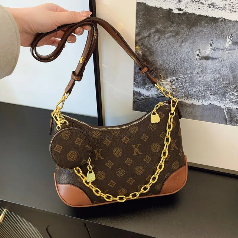 Custom 1:1 Luxury Brand 2025 Fashion Women's Handbag Texture Women's Shoulder Lattice chain Bag Commuter Travel Crossbody Bag Custom 1:1 Luxury Brand 2025 Fashion Women's Handbag Texture Women's Shoulder Lattice chain Bag Commuter Travel Crossbody Bag