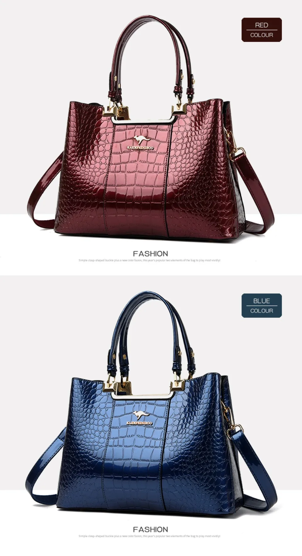 Three Layers Women Shoulder Bags Luxury Designer High Quality Patent Leather Messenger Casual Tote Bag Large Capacity Hand bags