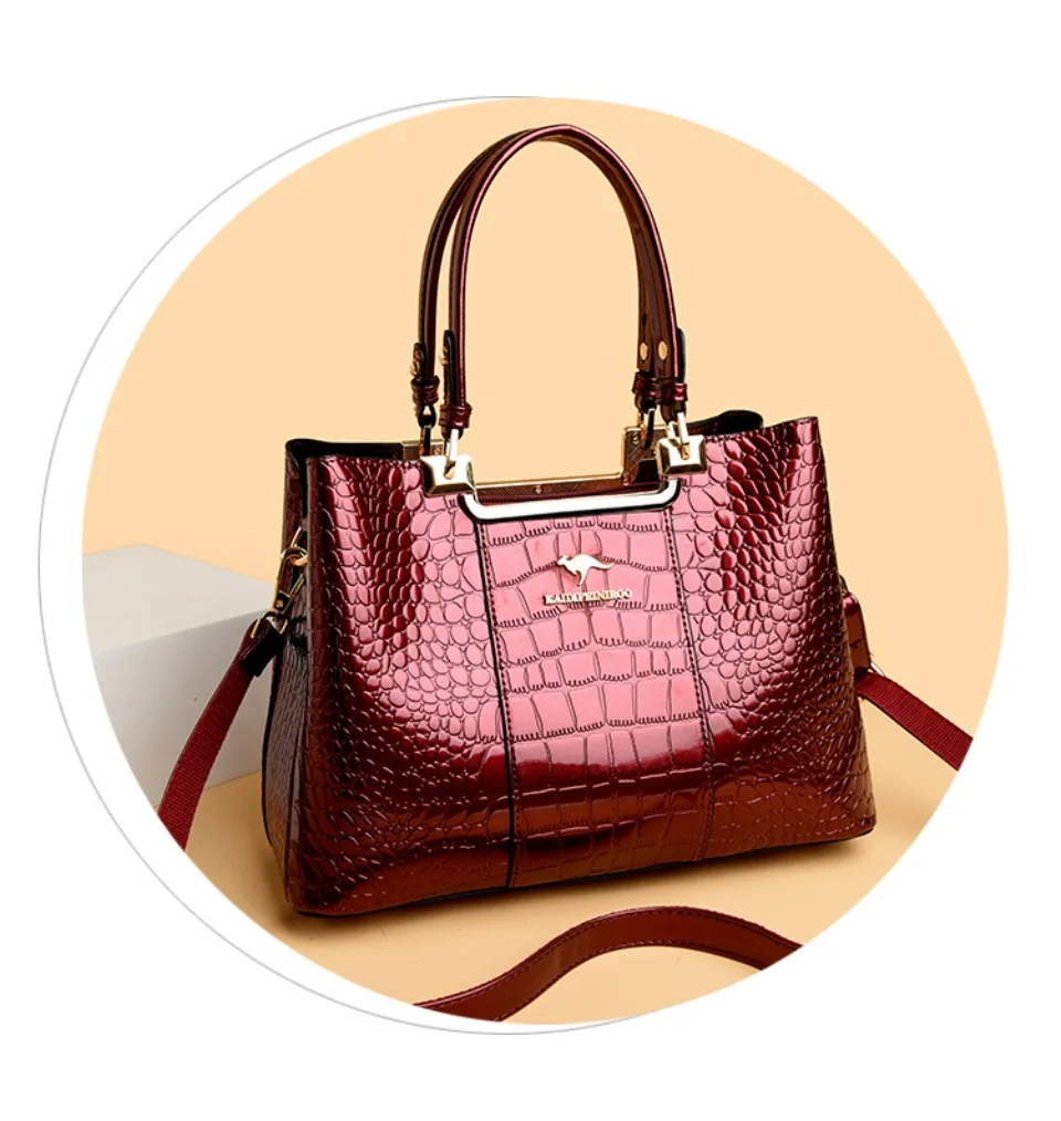 Three Layers Women Shoulder Bags Luxury Designer High Quality Patent Leather Messenger Casual Tote Bag Large Capacity Hand bags