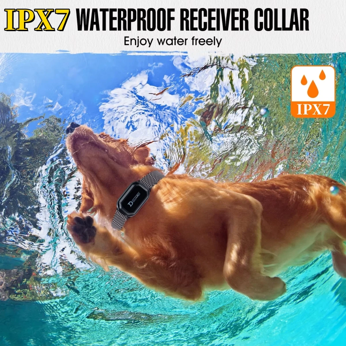 800m Digital Dog Training Collar Waterproof Rechargeable Remote Control Pet with LCD Display for All Size Shock Vibration Sound