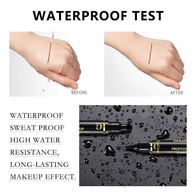 Double Head Seal Eyeliner Mascara Set Long-lasting waterproof Love Star Seal Eyeliner set