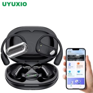 UYUXIO Real Time Translator Headphones AI Language Translation Earbuds 144 Languages & Accents 3 in 1 OWS Ear Buds for Business