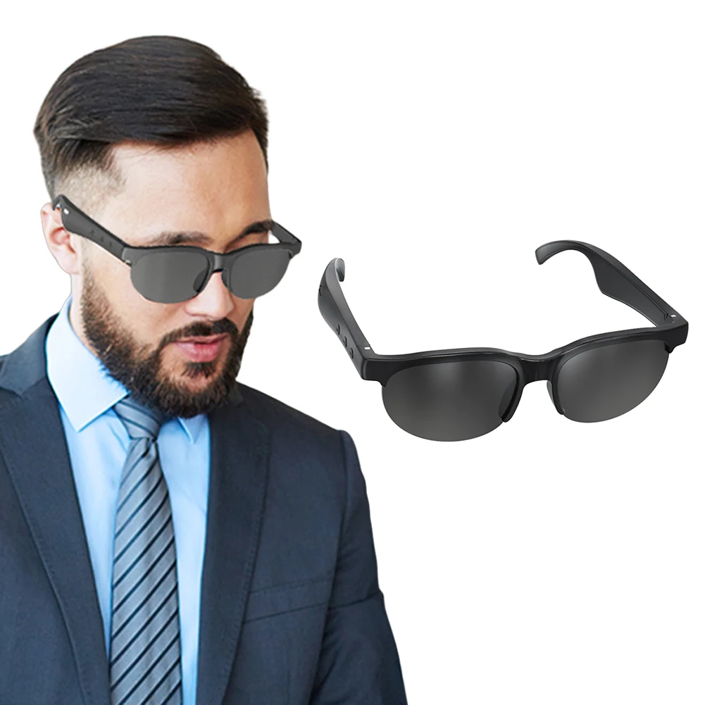 AI Intelligent Translation Glasses Built-in Microphone Speakers Smart Glasses Wireless Headphones Wireless Headset for Men Women