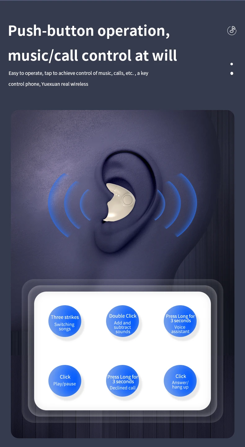 Sleep Invisible Stereo Headset IPX5 Waterproof Wireless Bluetooth Earphone Earbuds with Mic for Phone Bluetooth 5.3 Headphones Sleep Invisible Stereo Headset IPX5 Waterproof Wireless Bluetooth Earphone Earbuds with Mic for Phone Bluetooth 5.3 Headphones