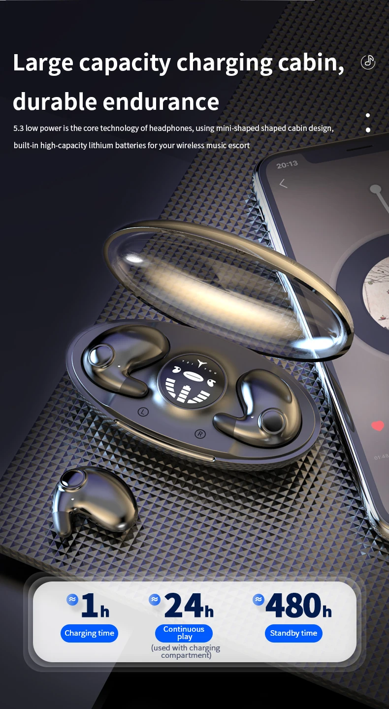 Sleep Invisible Stereo Headset IPX5 Waterproof Wireless Bluetooth Earphone Earbuds with Mic for Phone Bluetooth 5.3 Headphones Sleep Invisible Stereo Headset IPX5 Waterproof Wireless Bluetooth Earphone Earbuds with Mic for Phone Bluetooth 5.3 Headphones