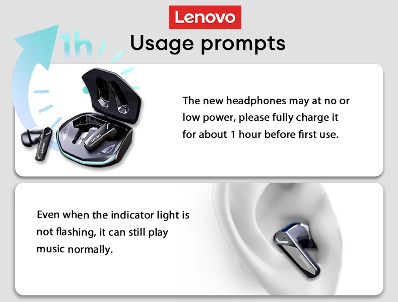 Lenovo GM2 PRO New Bluetooth 5.3 Headset Sports Running True Wireless In Ear Gaming Low Latency Dual Mode Music Headphones
