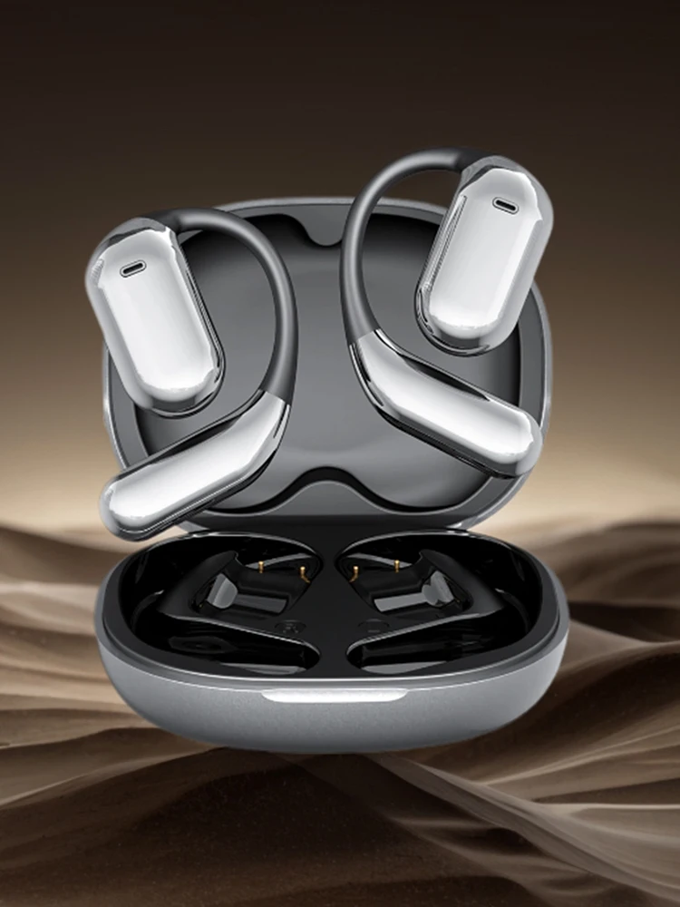 AI Translation Earphones Bluetooth-Compatible 5.4 Real Time Translator Earbuds Waterproof Touch Screen Open Ear Headphones