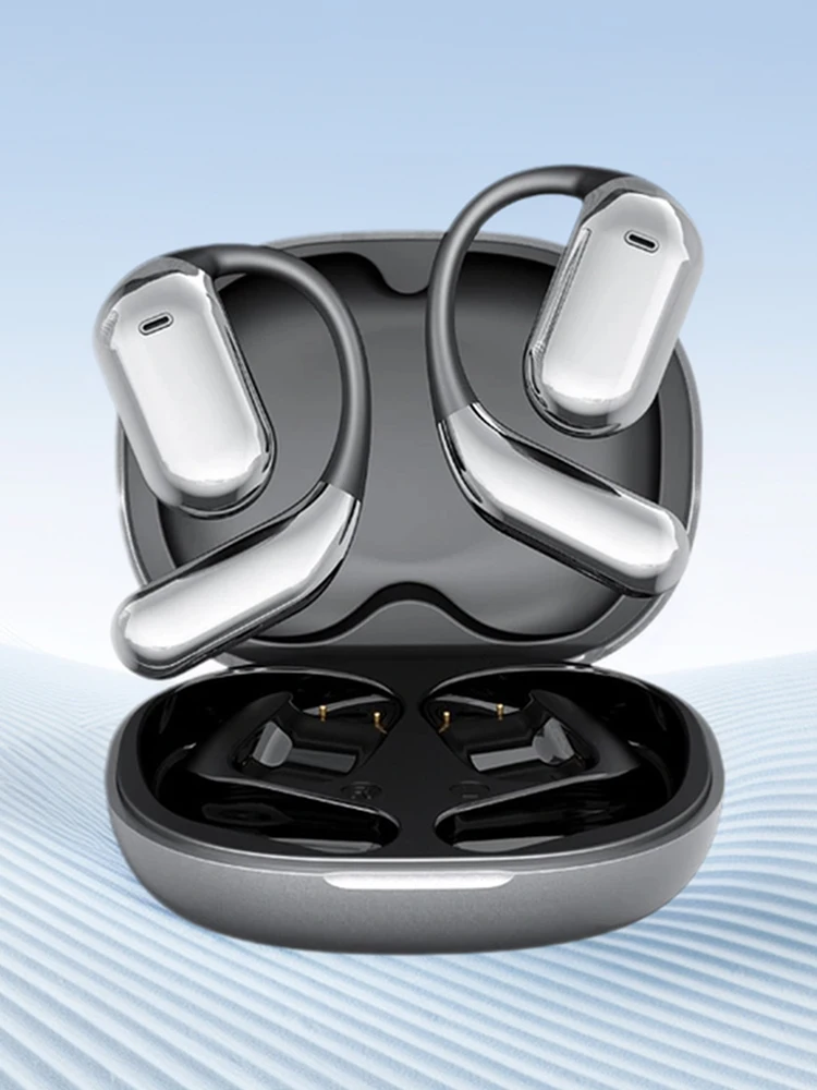 AI Translation Earphones Bluetooth-Compatible 5.4 Real Time Translator Earbuds Waterproof Touch Screen Open Ear Headphones