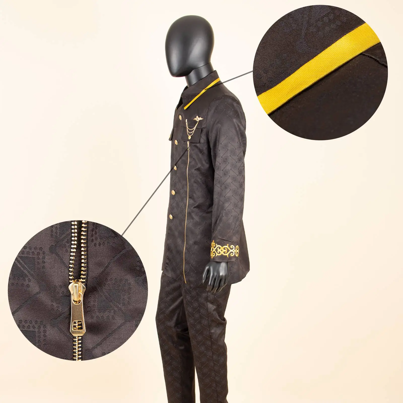 African Men Suit for Traditional Wedding Custom Business Attire Gold Embroidery Coat Pants Set Party Bazin Riche Attire 2416079 African Men Suit for Traditional Wedding Custom Business Attire Gold Embroidery Coat Pants Set Party Bazin Riche Attire 2416079