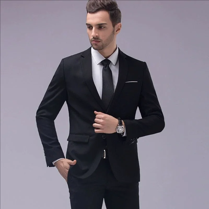 Elegant Men Suits 3 Pieces 2 Blazers Sets Wedding Jackets Vest Pants  Classic  2025 Formal Coats Korean Costumes