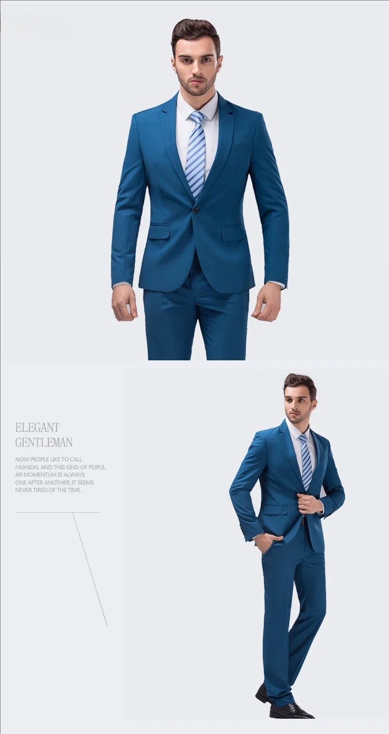Elegant Men Suits 3 Pieces 2 Blazers Sets Wedding Jackets Vest Pants  Classic  2025 Formal Coats Korean Costumes