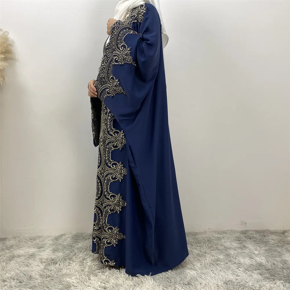 Ramadan Muslim Dress Luxury Dubai Open Abaya Women Turkey Kaftan Eid Kebaya Islam Clothing Caftan Marocain Femme Kimono Cardigan