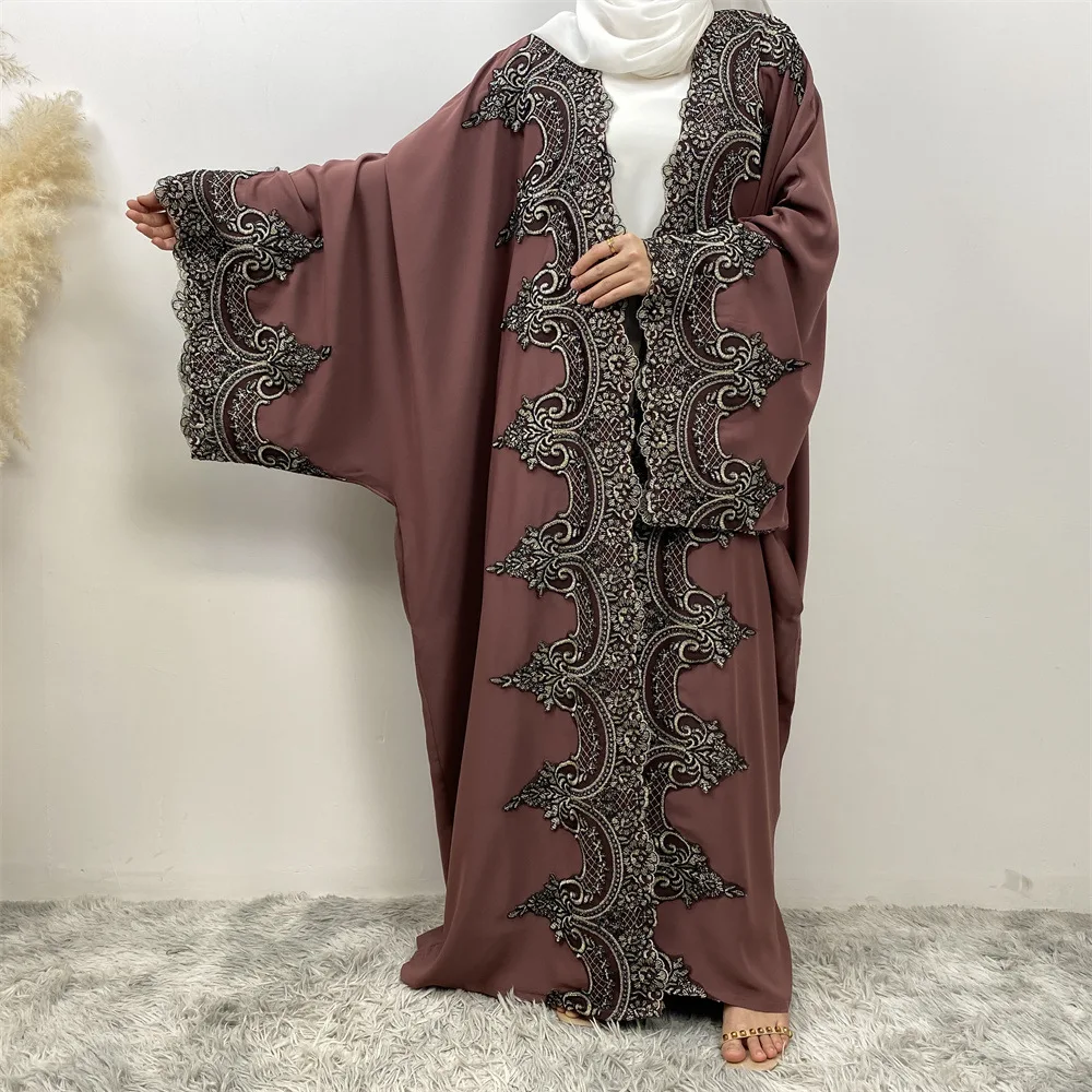 Ramadan Muslim Dress Luxury Dubai Open Abaya Women Turkey Kaftan Eid Kebaya Islam Clothing Caftan Marocain Femme Kimono Cardigan