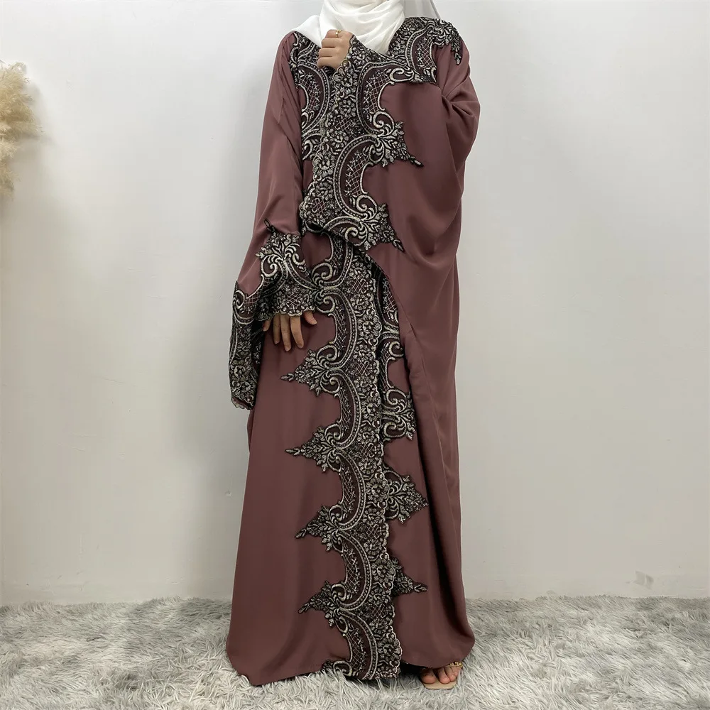 Ramadan Muslim Dress Luxury Dubai Open Abaya Women Turkey Kaftan Eid Kebaya Islam Clothing Caftan Marocain Femme Kimono Cardigan