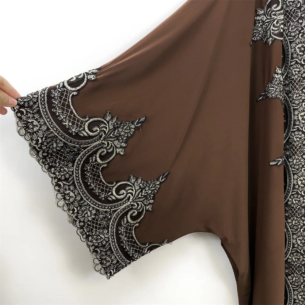 Ramadan Muslim Dress Luxury Dubai Open Abaya Women Turkey Kaftan Eid Kebaya Islam Clothing Caftan Marocain Femme Kimono Cardigan