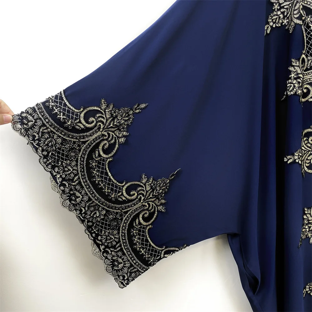 Ramadan Muslim Dress Luxury Dubai Open Abaya Women Turkey Kaftan Eid Kebaya Islam Clothing Caftan Marocain Femme Kimono Cardigan