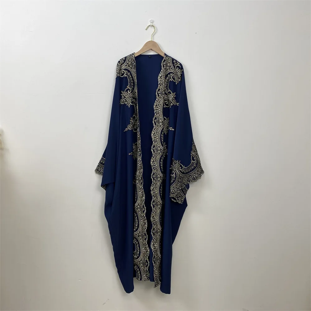 Ramadan Muslim Dress Luxury Dubai Open Abaya Women Turkey Kaftan Eid Kebaya Islam Clothing Caftan Marocain Femme Kimono Cardigan